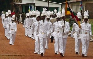 Les jeunes officiers de la promotion François Sylvestre Sana