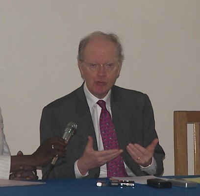 L'Ambassadeur Jan Grauls lors de la conférence de presse, Photo-ACAP/Soupou