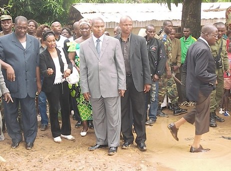Le Premier ministre Touadéra sur les lieux, Photo-ACAP/Koutou