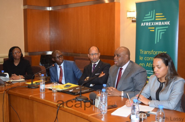 Le président d'Afreximbank lors de sa conférence de presse