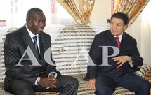 Le Ministre d'Etat Sylvain Ndoutingaï lors de l'entretien avec l'Ambassadeur de Chine (photo A.P. Mamadou/Acap)