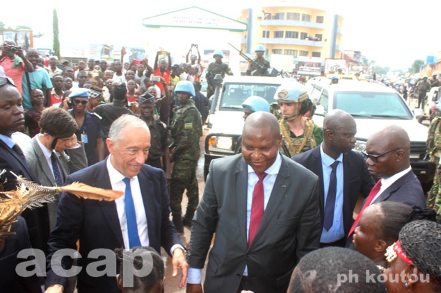 Arrivée à Bangui du président de la République du Portugal, Marcelo Rebelo de Sousa