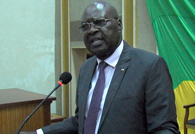 Simplice Mathieu Sarandji devant les députés, jeudi 3 mai à Bangui