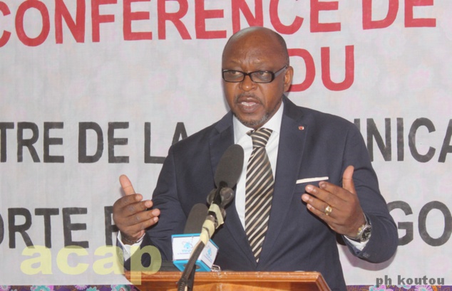 Le porte-parole du gouvernement, Ange Maxime Kazagui Le porte-parole du gouvernement, Ange Maxime Kazagui