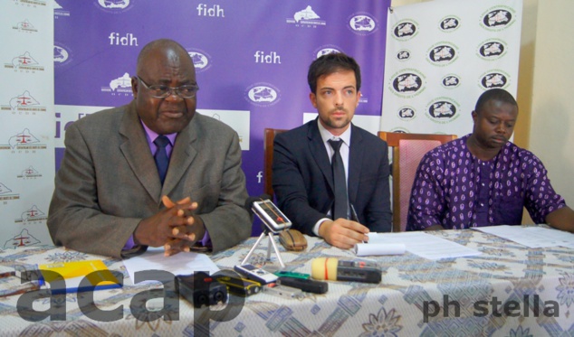 Joseph Bindoumi et Pierre Brunisso pendant la conférence de presse