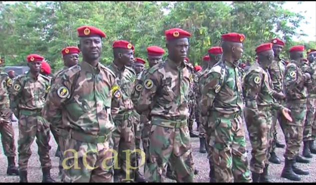 Soldats des FACA sur le site de Bérengo