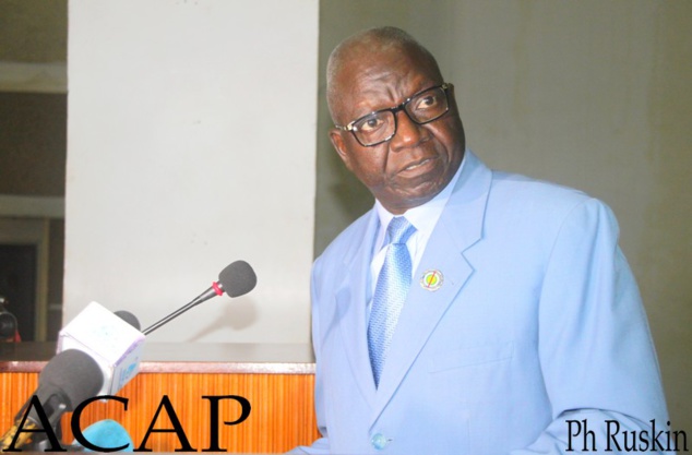 Le président de l'Assemblée nationale, El Hadj Laurent Ngon Baba