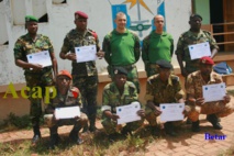 les recipiendaires FACA avec les cadres de l'EUTM-RCA