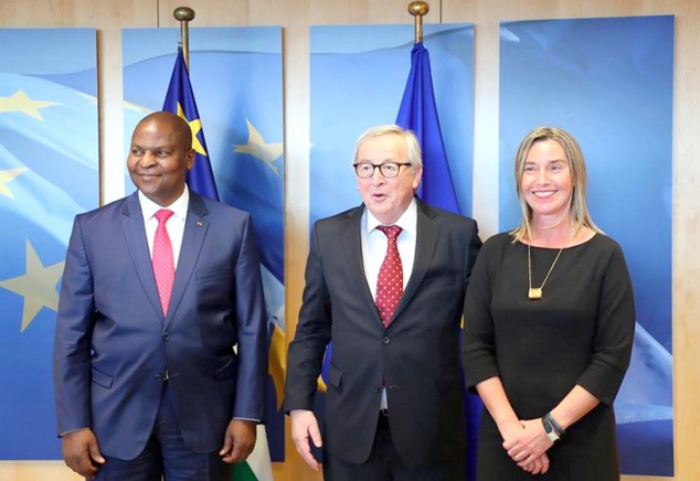 Le Président Touadéra lors d'une photo officielle à Bruxelles