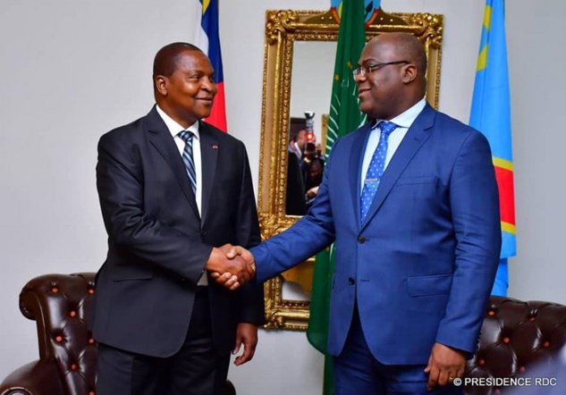 Faustin Archange Touadéra et Félix Tshisekedi