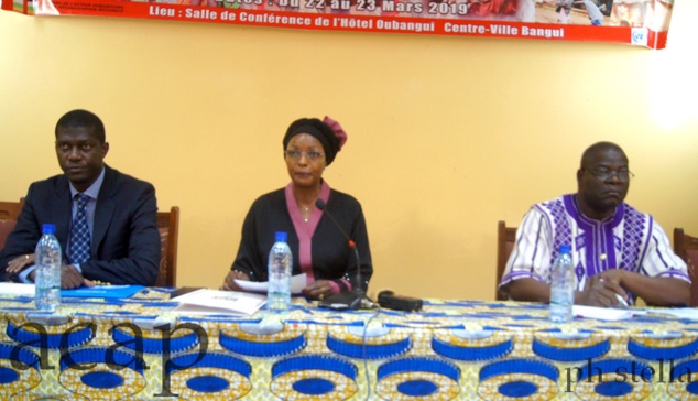La ministre Virginie Mbaïkoua, à l'ouverture de l'atelier