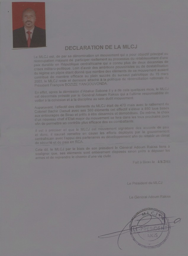 Déclaration de la MLCJ