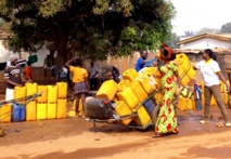 Scène de problèmes d'eau à Bangui