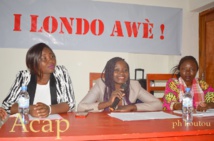 Rosalie Kobo au centre, Claudia Toussonekeya à droite de Rosalie et à gauche Diane Adoum