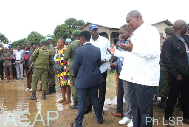 Le Président Faustin-Archange Touadéra visite les zones inondées