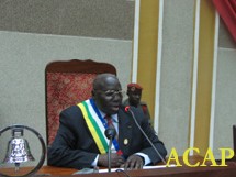 le président de l'Assemblée nationale, Célestin Leroy Gaombalet (ph.Vonou/Acap)