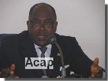 M. Prosper Wodobode, ministre délégué aux transports (Ph. Biongo, Acap).