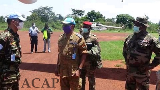 Visite de travail du général Zéphirin Mamadou à Obo.