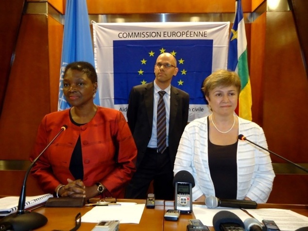 Kristalina Georgieva , Commissaire Européenne chargée de la Coopération Internationale, de l’aide humanitaire et de la réaction aux crises exige aux autorités centrafricaines de rétablir l’Etat de droit dans le pays