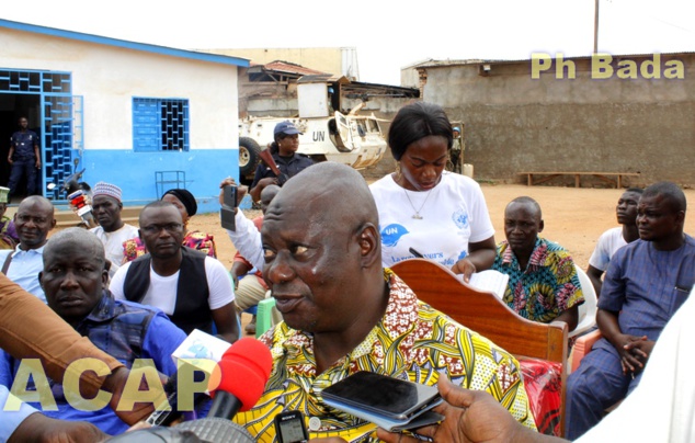 Visite de travail dans les marchés de Km5 dans le 3ème arrondissement de Bangui