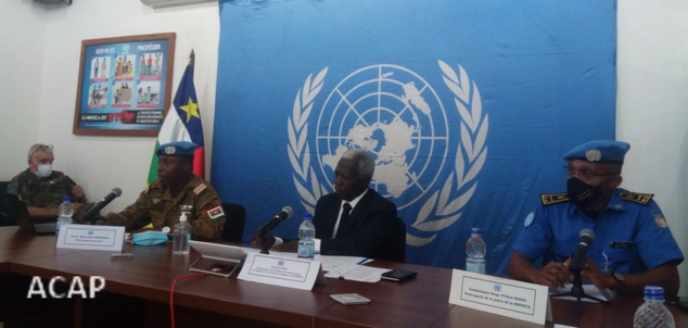 Théophane Kimda présente les activités hebdomadaires de la mission onusienne en Centrafrique