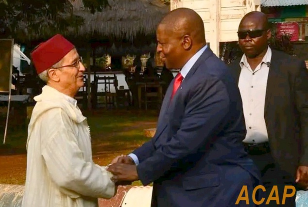 Président Touadéra avec l'Ambassadeur du Maroc en RCA