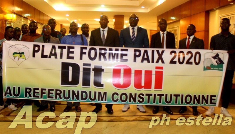 La plateforme Paix 2020 favorable au referendum constitutionnel