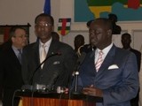 Les chef d'Etat, François Bozize et Idriss Déby Itno lors d'un point de presse (ph. Yaka Maïde/Acap)