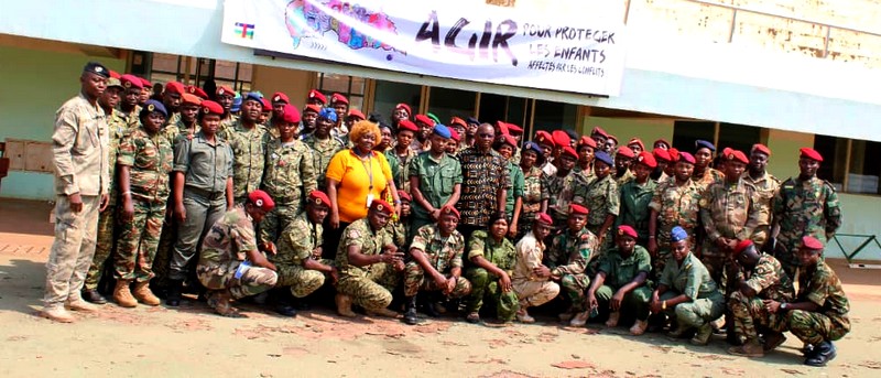 Plus de 350 éléments des Forces armées centrafricaine outillés sur le code de protection de l'enfant