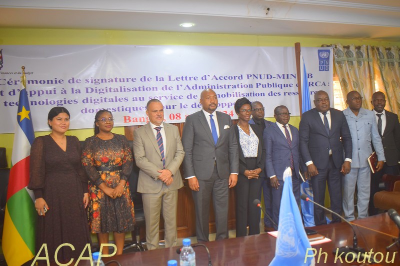 Le PNUD finance la digitalisation de l’administration publique centrafricaine à hauteur de 1.600.000 dollars US