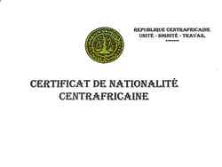 Mise en service d'un certificat de nationalité infalsifiable en Centrafrique