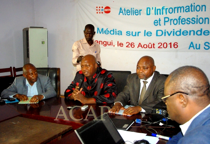 L’UNFPA promeut le concept de dividende démographique parmi les professionnels des médias centrafricains
