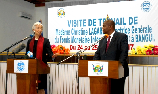 La directrice générale du Fonds monétaire international (FMI), Christine Lagarde, "impressionnée" par la vision du Président Touadéra