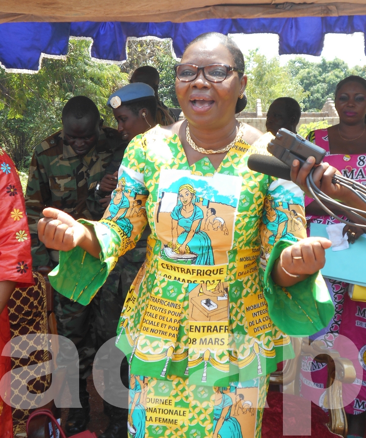 Mme. Marguerite Tina Touadéra célèbre la Journée Internationale de la Femme à Damara