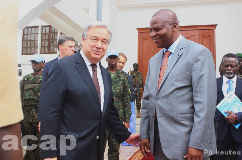 Antonio Guterres et Faustin Archange Touadéra