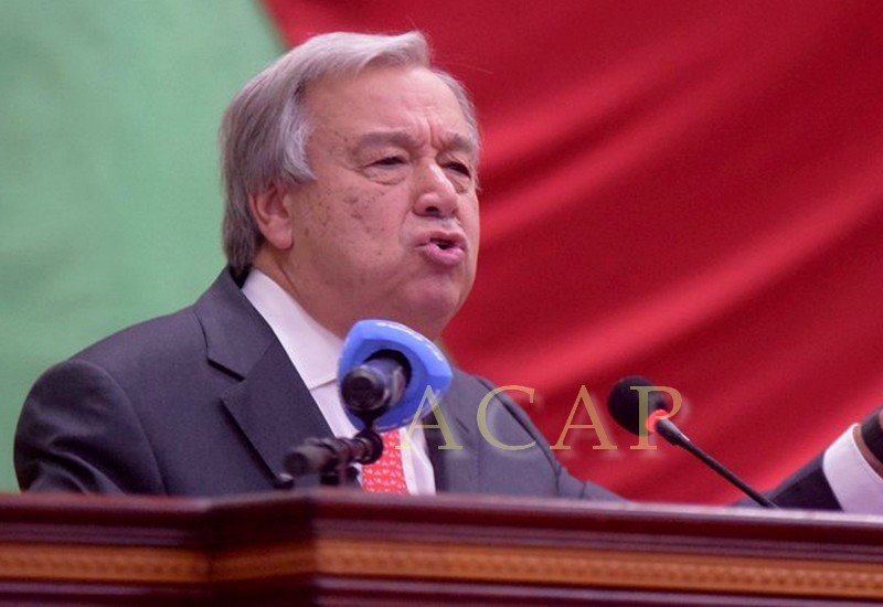 Antonio Guterres, devant l'Assemblée nationale vendredi 27 octobre à Bangui