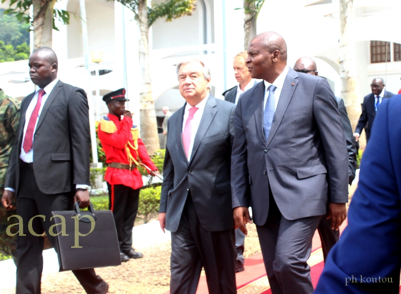 Faustin Archange Touadéra et Antonio Guterres