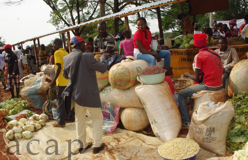 Un stand de producteurs agricoles sur le site de la JMA 2017