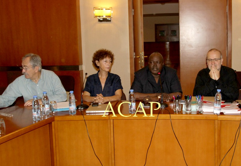 Une vue de la tribune officielle de l'Académie Centrafricaine de Presse