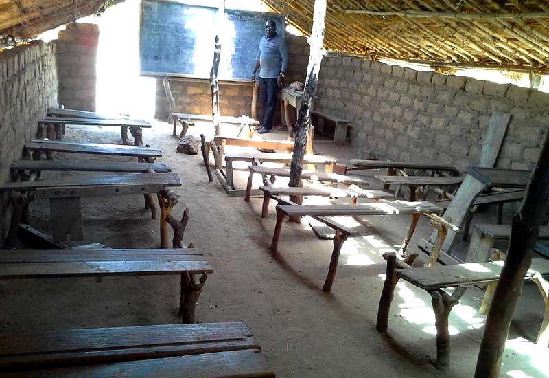 Vue d'une salle de classe dans la Vakaga