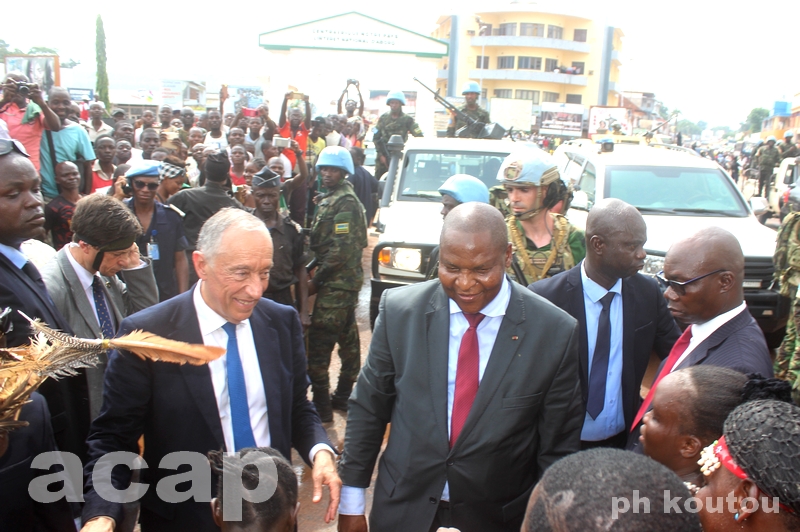Arrivée à Bangui du président de la République du Portugal, Marcelo Rebelo de Sousa