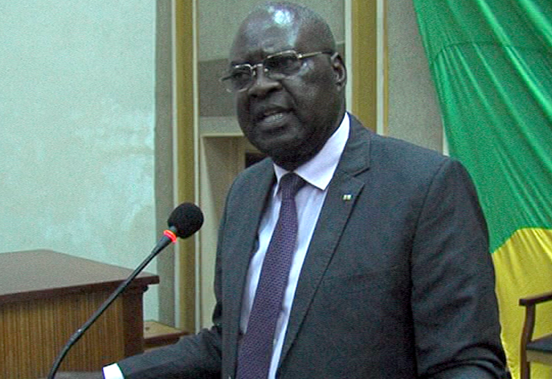 Simplice Mathieu Sarandji devant les députés, jeudi 3 mai à Bangui