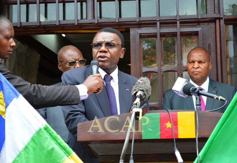 Discours du diplomate camerounais, en présence des autorités centrafricaines