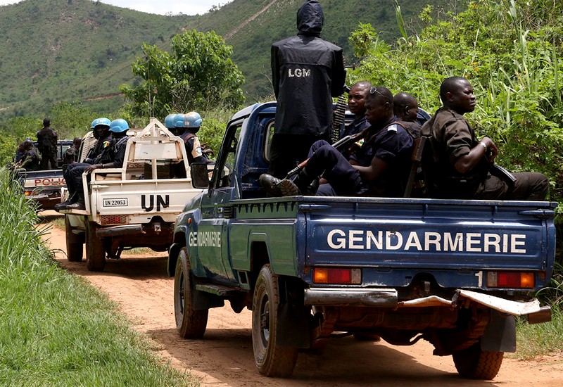 Scène de collaboration FSI-UNPOL de la MINUSCA