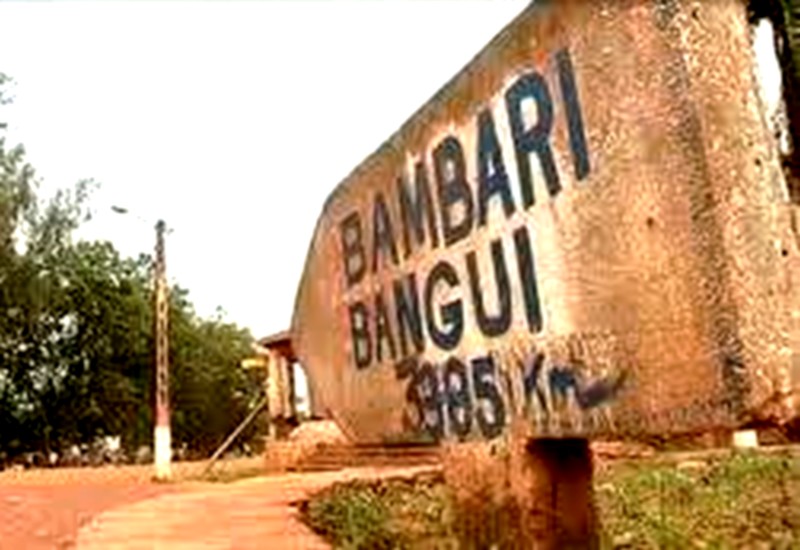 Vue d'une partie du centre ville de Bambari