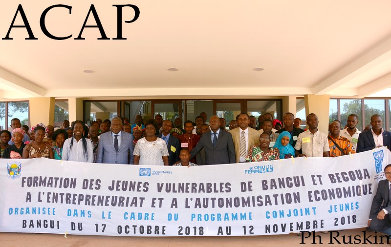 Ouverture à Bangui d’un atelier de formation des Jeunes vulnérables à l’entreprenariat