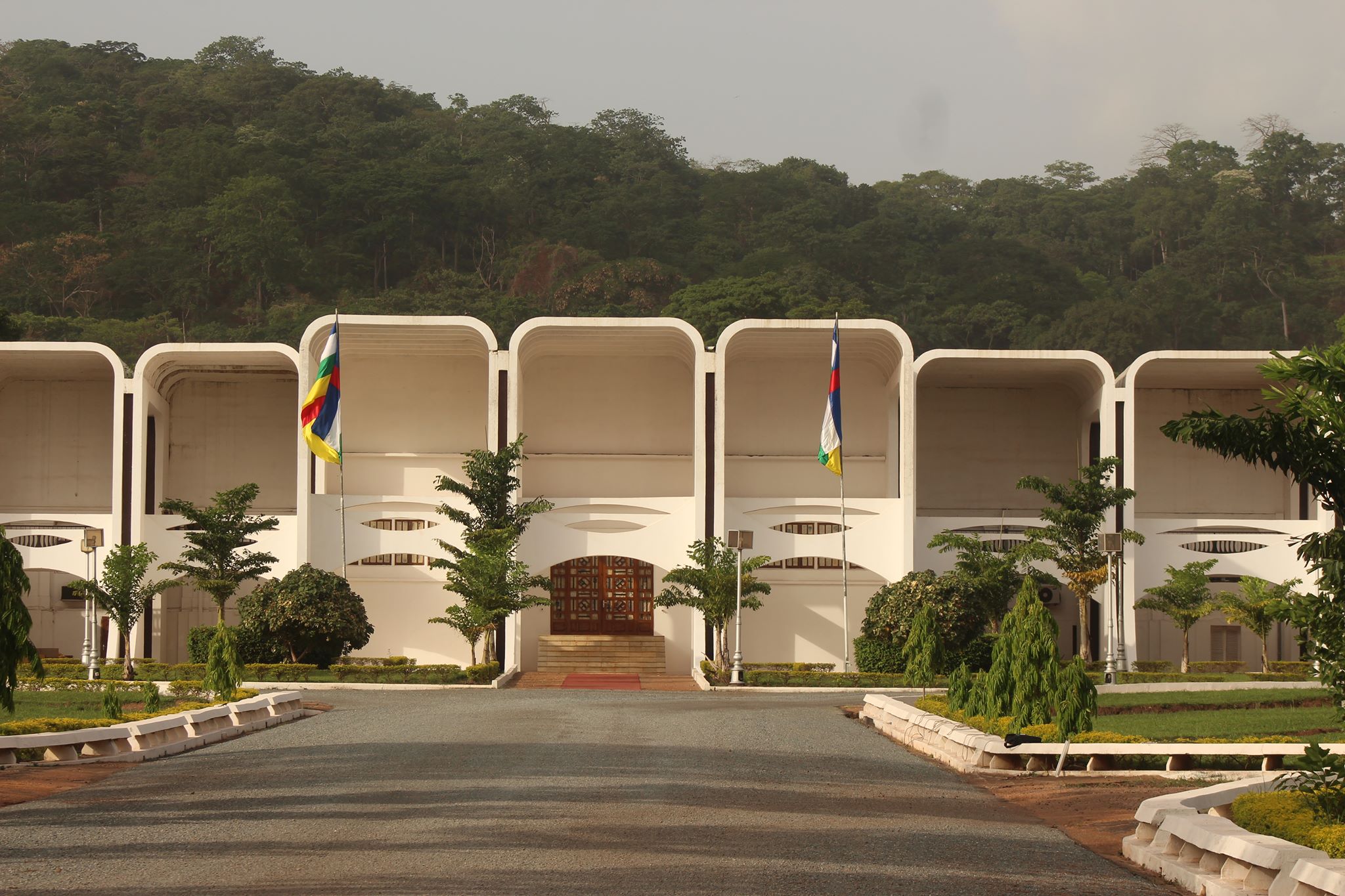 Le palais de la Renaissance, siège de la présidence de la République, à Bangui