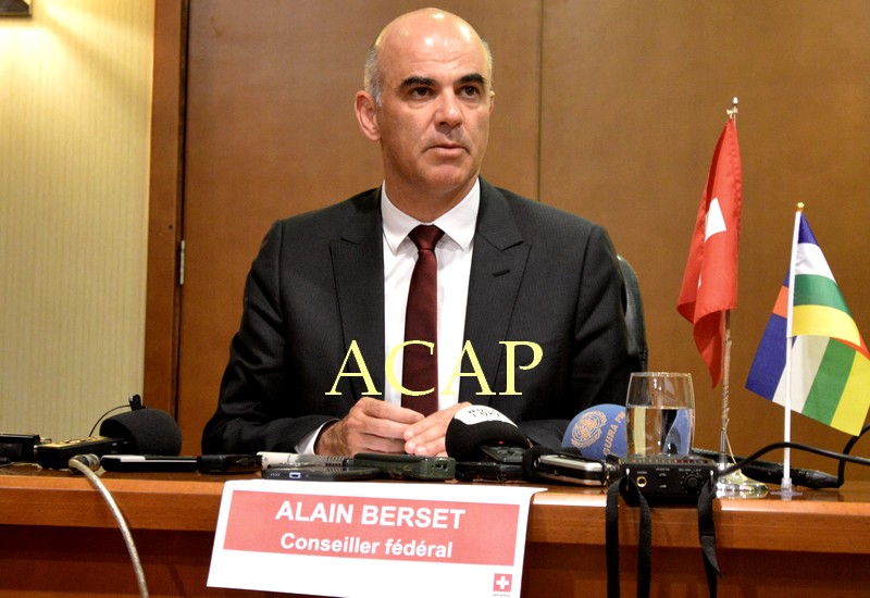 Le Conseiller fédéral suisse Alain Berset tire le bilan de son séjour de 72 heures en République centrafricaine