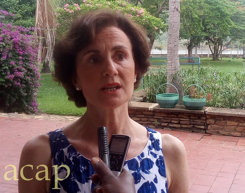 Catherine Geslain-Lanéelle présente à la presse centrafricaine son projet de campagne pour l'élection du directeur général de la FAO