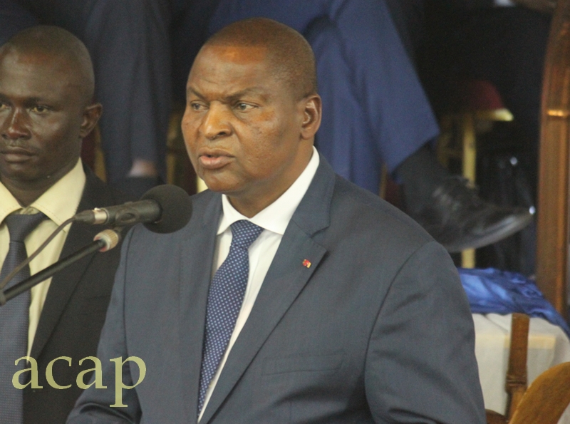Le président Touadéra lance à Bangui un projet de renforcement des capacités d’action de l’administration